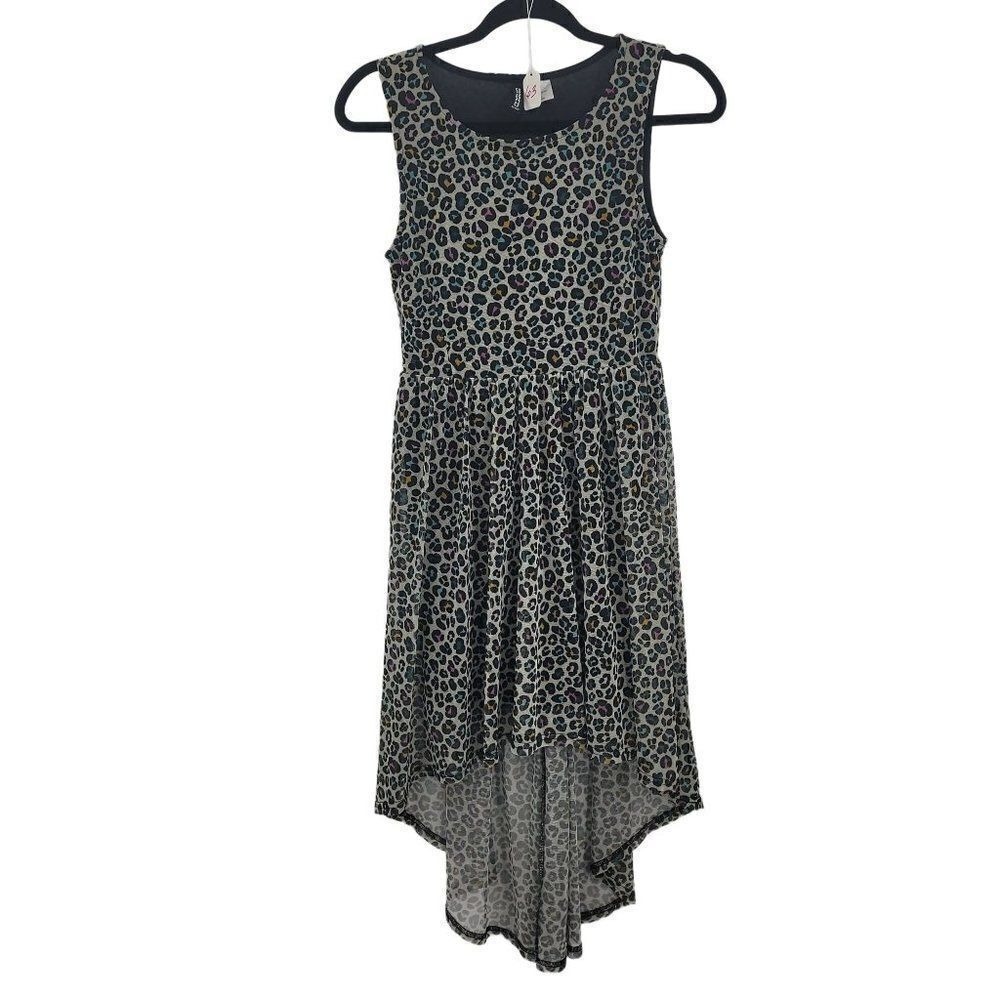 Whimsigoth Mesh High Low Dress Sz 6 Rainbow Leopard Punk Alternative Baddie